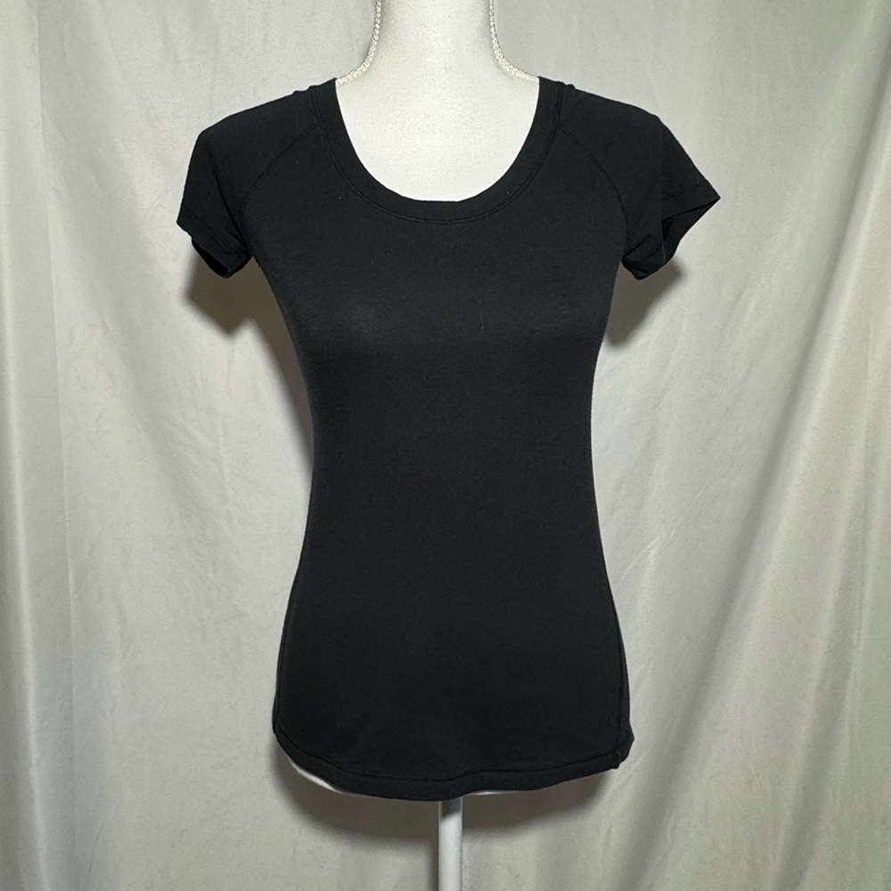 Calia by Carrie Underwood Top Dark Gray Crewneck Short Sleeve Womens Small